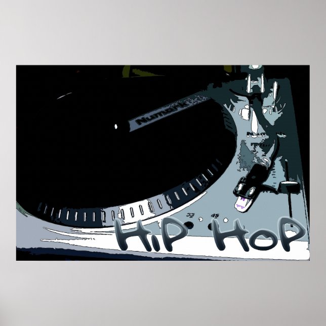 Hip-Hop Turntable Poster (Front)
