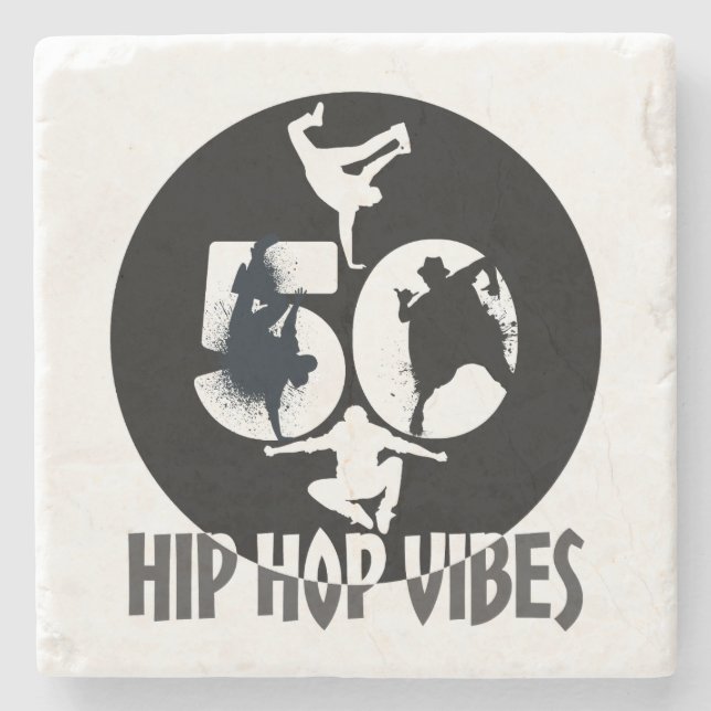 Hip Hop Vibes.w Stone Coaster (Front)