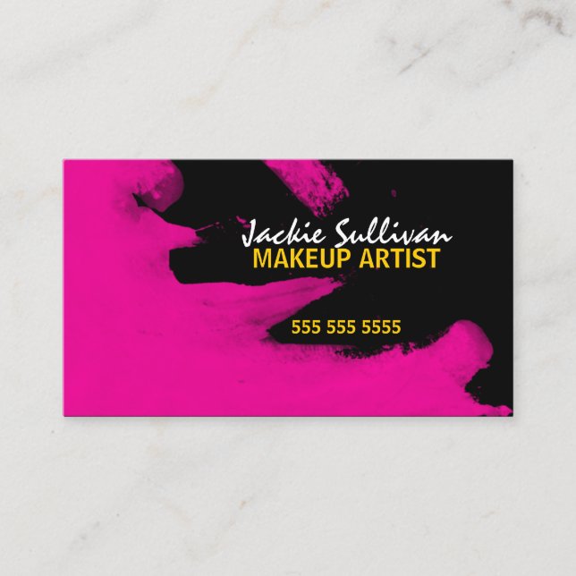 Hip Makeup Artist Business Card (Front)
