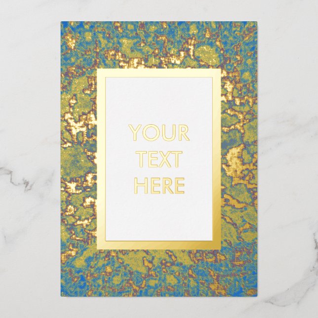 Hip Modern Card with Artsy Design Foil Invitation (Front)