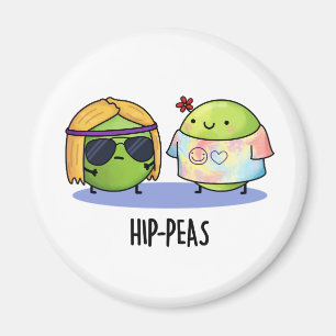 Hip-peas Funny Hippie Peas Pun Magnet