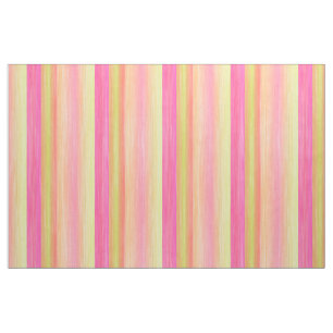 Hip Pink Lime Yellow Coral Red Stripes Pattern Fabric