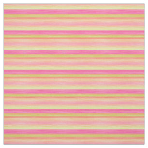Hip Pink Lime Yellow Coral Red Stripes Pattern Fabric
