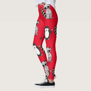 hip red holidays winter cold christmas animals leggings