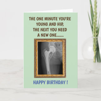 Hip REPLACEMENT- Hip Operation - Get well soon  Thank You Card