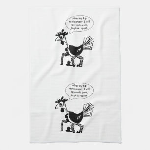 Hip Replacement Surgery - Fun Quote Tea Towel