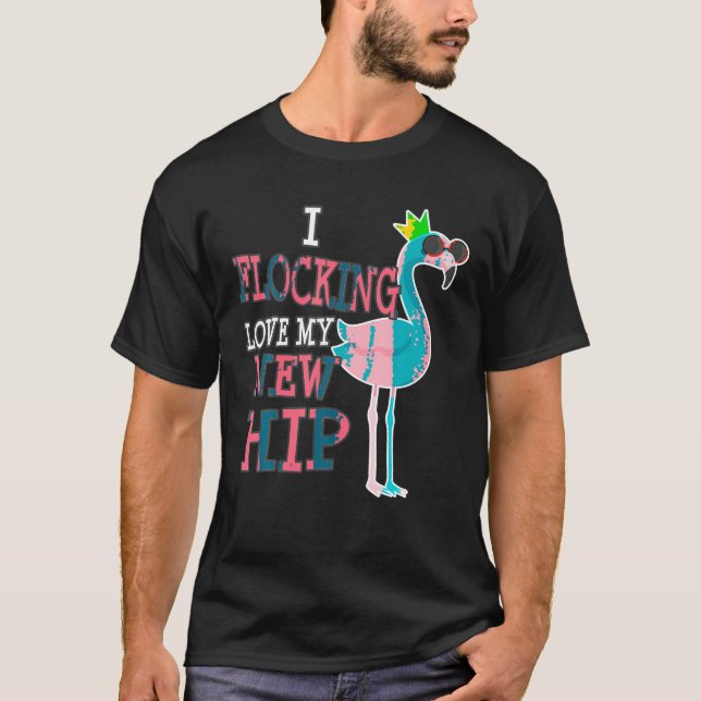 Hip Replacement Surgery Get Well Soon Gift Flaming T-Shirt (Front)