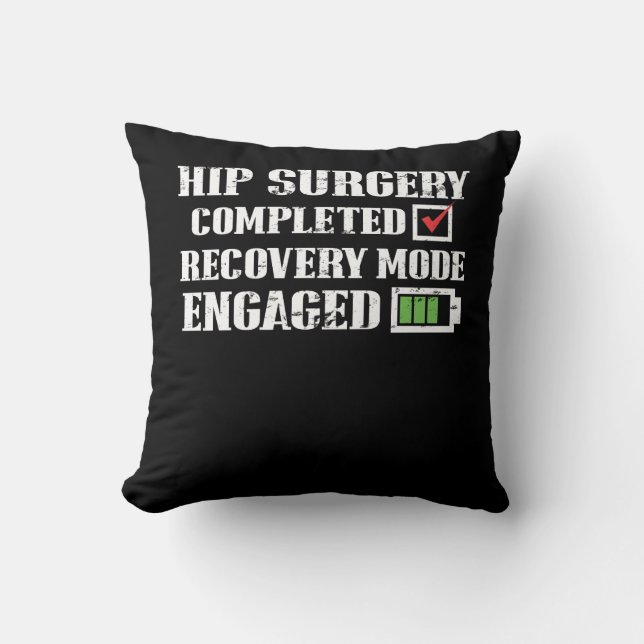 Hip Replacement Surgery Recovery Get Well Cushion (Front)