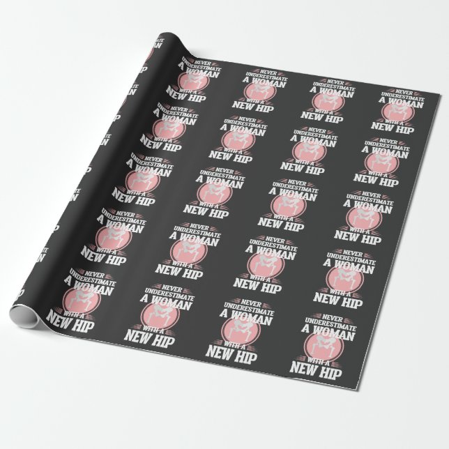 Hip Replacement Surgery Wife Mom Recovery Get Well Wrapping Paper (Unrolled)