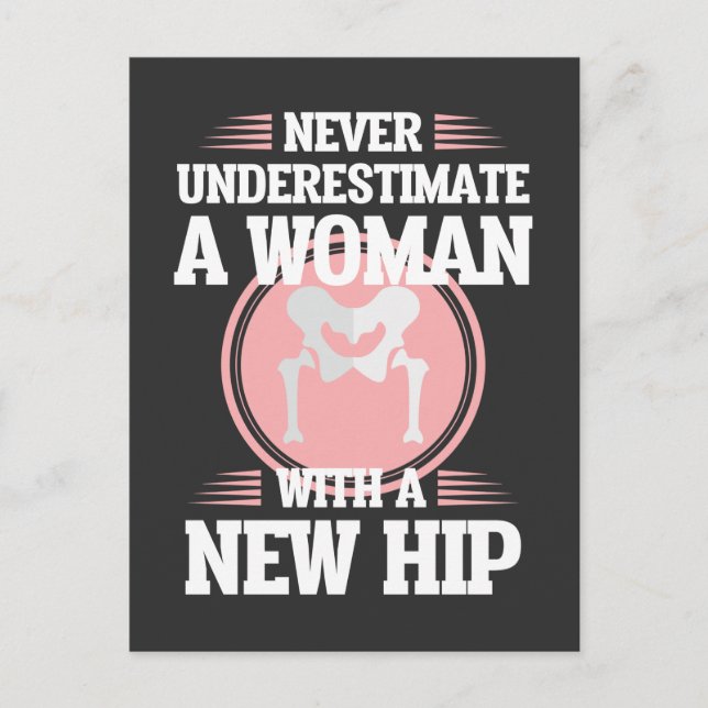 Hip Replacement Surgery Wife Mum Recovery Get Well Postcard (Front)