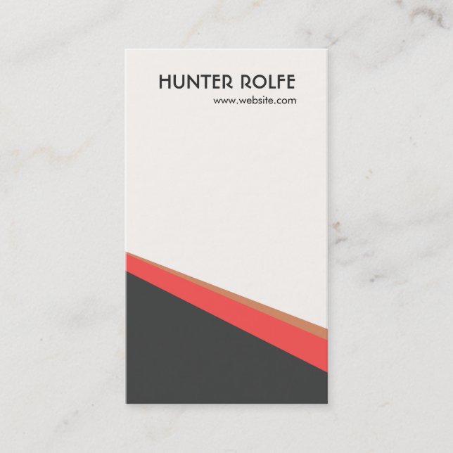 Hip Retro Abstract Geometric Business Card (Front)