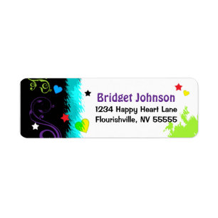 Hip Retro and Groovy Address Label- Small