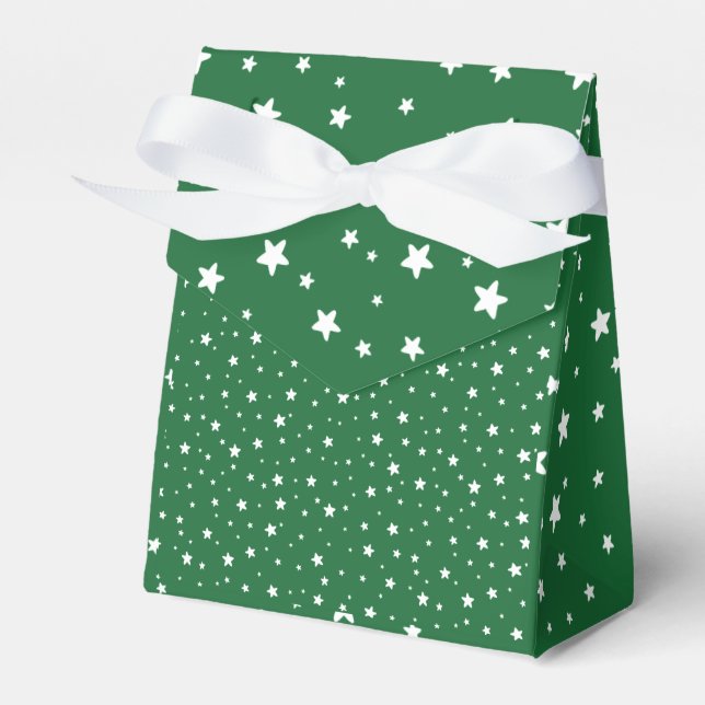 Hip Stars All Party Green Christmas Holiday Party Favour Box (Front Side)