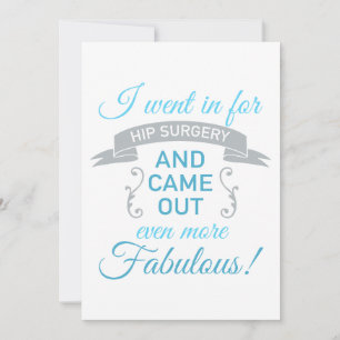 Hip Surgery Fabulous Recovery (Blue) Invitation