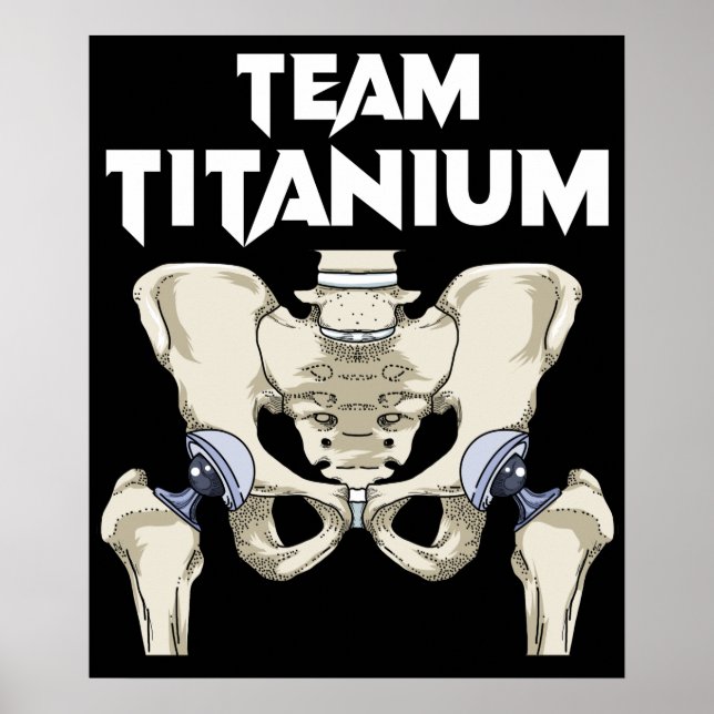 Hip Surgery Recovery Gifts Hippie Hip Replacement Poster (Front)