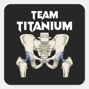 Hip Surgery Recovery Gifts Hippie Hip Replacement Square Sticker