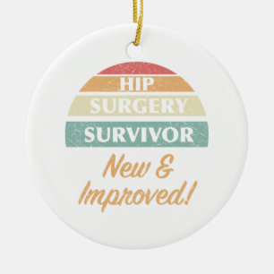 Hip Surgery Survivor Humour Ceramic Tree Decoration