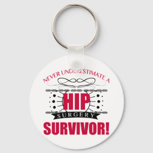Hip Surgery Survivor Key Ring