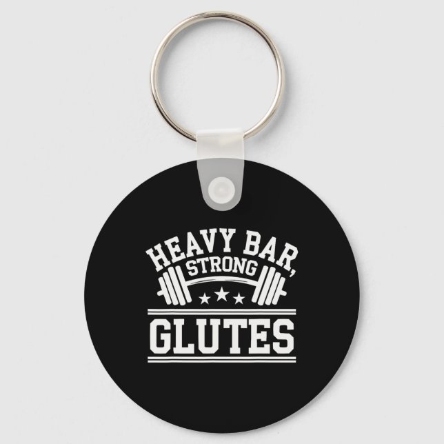 Hip Thrust Exercise Bodybuilding Fitness Workout G Key Ring (Front)