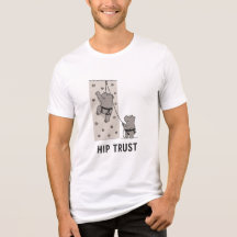 Hip Trust Funny Hippo Gym Pun T-Shirt Minimalist
