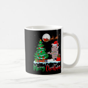Hip Wearing Santa Hat Xmas Tree Merry Christmas Hi Coffee Mug
