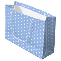 Hip White Fifties Retro Polka Dots on Baby Blue