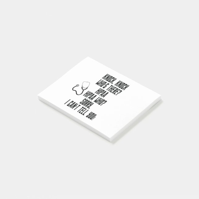 HIPAA Humour Post-it Notes (Angled)