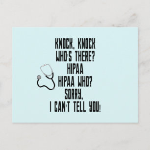 HIPAA Humour  Postcard