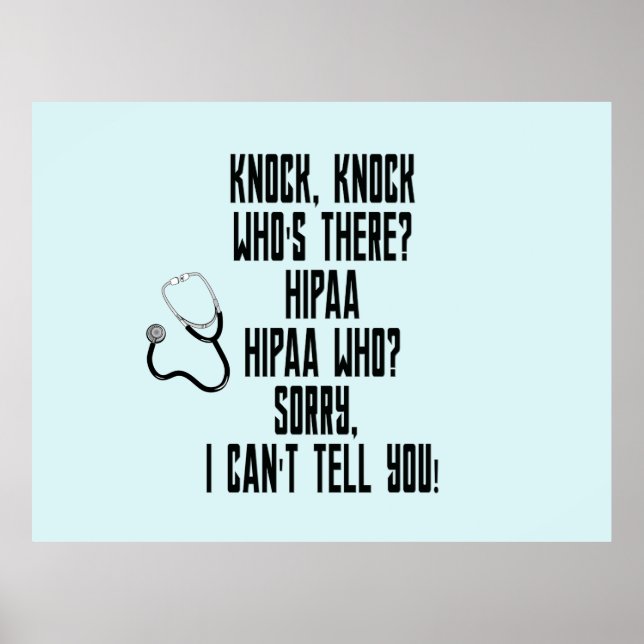 HIPAA Humour  Poster (Front)