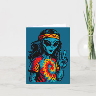 Hipe Alien Tie-dye Design  Card