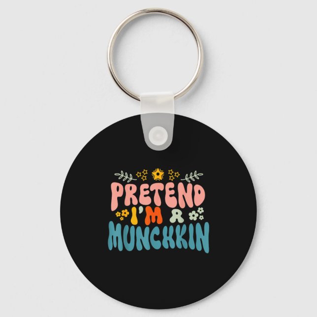 Hipe Halloween Costume Pretend I'm A Munchkin Cat  Key Ring (Front)