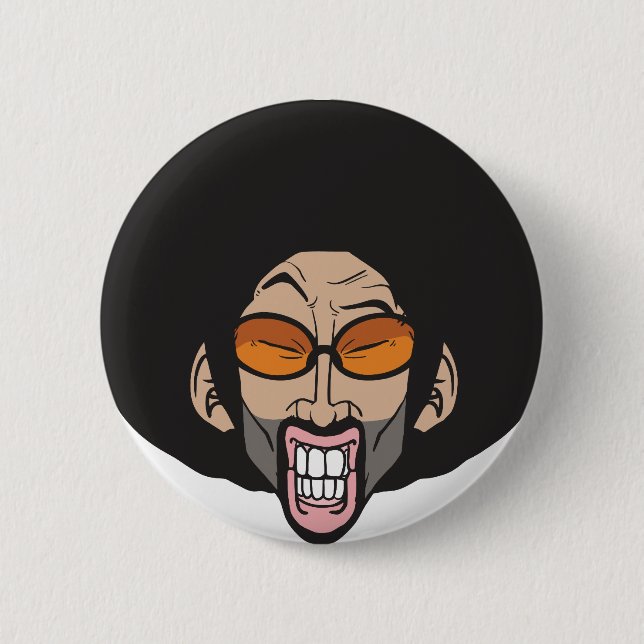 Hiphop Afro man 6 Cm Round Badge (Front)