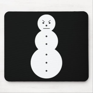 Hiphop Angry Snowman Christmas Mouse Mat