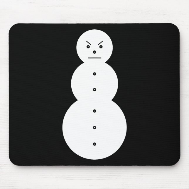 Hiphop Angry Snowman Christmas Mouse Mat (Front)