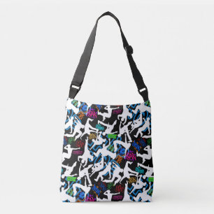 HipHop Dance Pattern.w Black BG Crossbody Bag