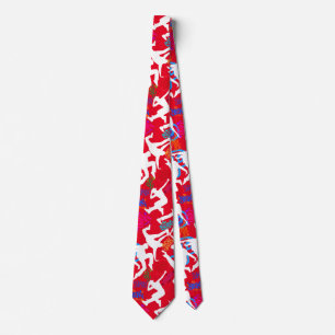 HipHop Dance Pattern.w Red BG Tie