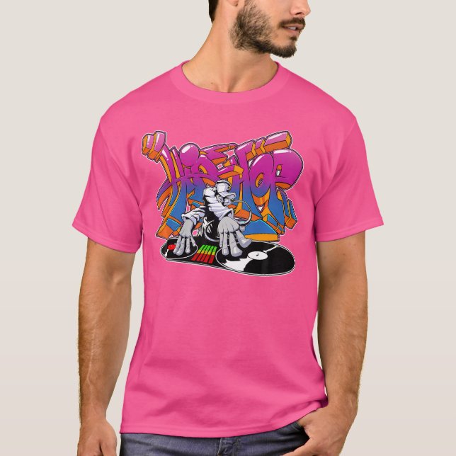 Hiphop Graffiti Dj T-Shirt (Front)