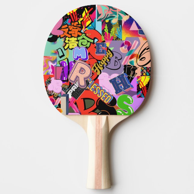 Hiphop ping bong  pong paddle (Front)