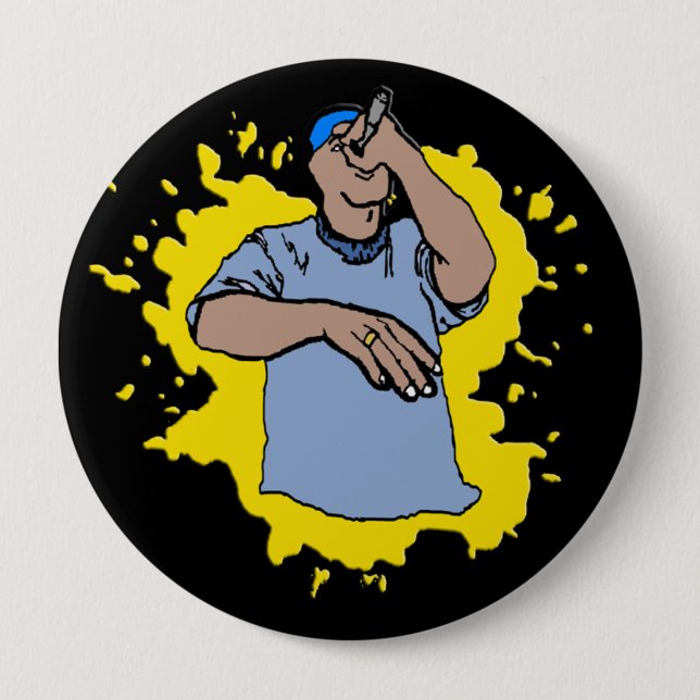 Hiphop Rap 10 Cm Round Badge (Front)