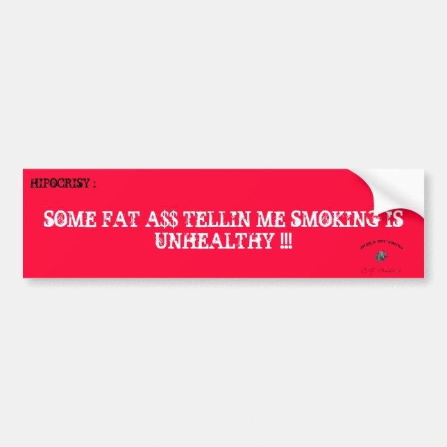 HIPOCRISY BUMPER STICKER (Front)