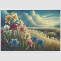 Hippeastrums Scenic View Decoupage Tissue Paper