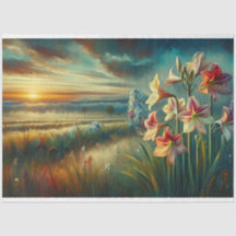 Hippeastrums Sunset View Decoupage Tissue Paper