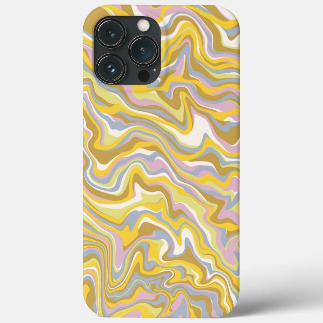 Hippie 70s Green Marble Liquid Swirl Boho Pattern Case-Mate iPhone Case (Back)