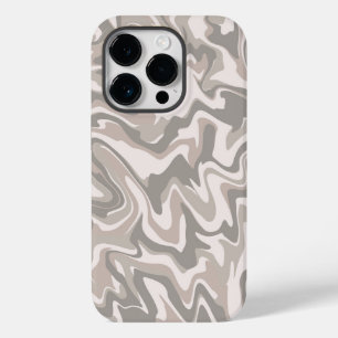 Hippie 70s Grey Marble Liquid Swirl Boho Pattern Case-Mate iPhone 14 Pro Case