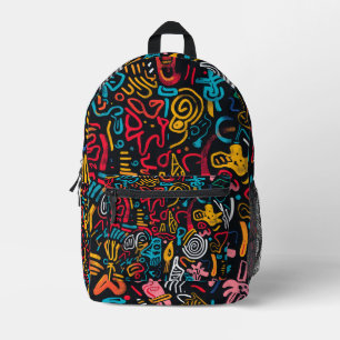 Hippie All Over Print School Bag