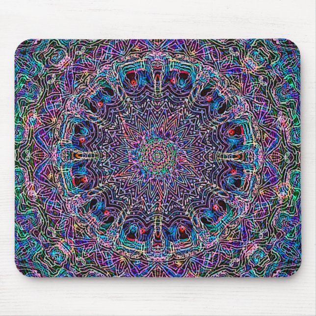 Hippie Art Psychadelic Print Mouse Mat (Front)