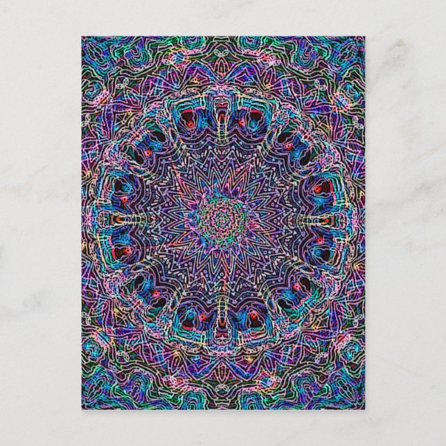 Hippie Art Psychadelic Print Postcard (Front)