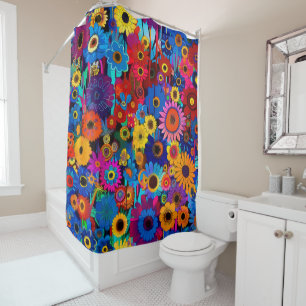 Hippie Art Shower Curtain