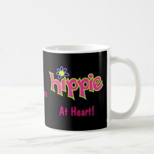 Hippie at Heart Hot Pink Art Name Personalised Coffee Mug