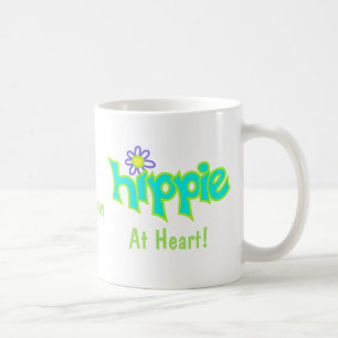 Hippie at Heart Turquoise Art Name Personalised Coffee Mug